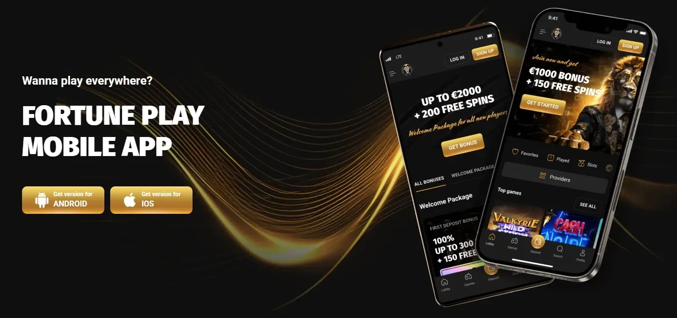 Fortune Play official web app installation instructions for Android and iPhone